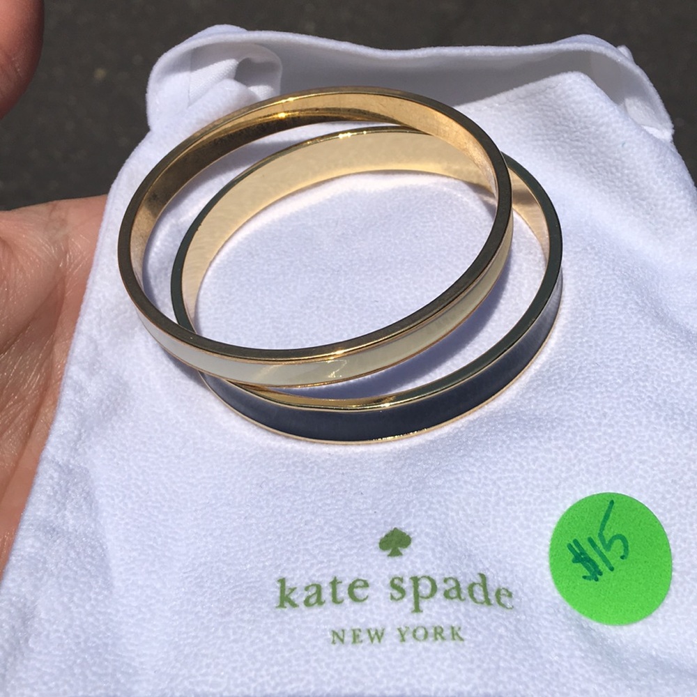 Kate spade white and black bangles